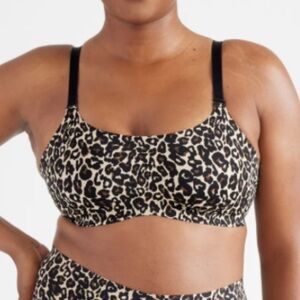 Knix 5 leopard print bra reversible Evolution Everyday Fits 38C 38D 40C NWOT